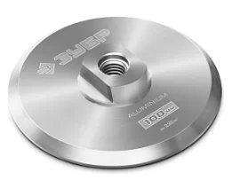 Товар «Тарелка опорная для УШМ Зубр 100 мм М14 алюминиевая под АГШК » Фото товара «Тарелка опорная для УШМ Зубр 100 мм М14 алюминиевая под АГШК »