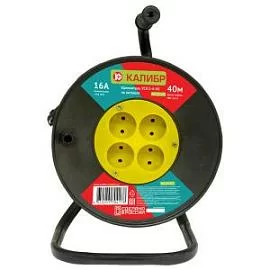 Фото товара «Удлинитель электрический Калибр на катушке 40м 2х2,5 (217127)»