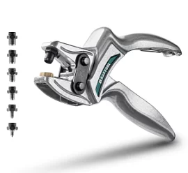 Фото товара «Дырокол для кожи Kraftool LPP-6 1-6 мм с набором насадок, мощный (22952)»