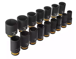 Фото товара «Набор головок ударных Runtec 3/4" 17-50 мм глубоких (16 шт)»