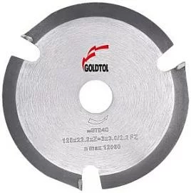 Товар «Диск пильный по дереву для УШМ Goldtol №GT240 FZ(P+) 125хZ3х22,23 » Фото товара «Диск пильный по дереву для УШМ Goldtol №GT240 FZ(P+) 125хZ3х22,23 »