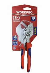 Вы смотрели Клещи переставные-гаечный ключ WORKPRO CR-V 180 мм 