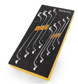 Фото товара «Набор ключей накидных Runtec 75° 6-23 мм в ложементе EVA (9 шт)»