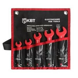 Фото товара «Набор ключей рожковых КВТ Профи НИИ-06 диэлектрических (5 шт)»