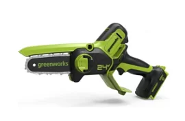 Фото товара «Аккумуляторная цепная пила Greenworks G24MCS10 10 см (1х2,0 Ач) »
