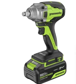Фото товара «Аккумуляторный ударный гайковерт Greenworks GD24IW400 (1х5,0 Ач)»