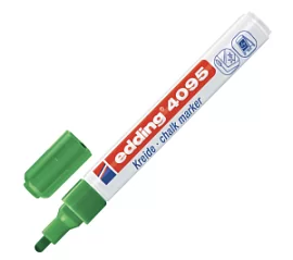 Товар «Маркер меловой для окон и стекла Edding 2-3 мм, зеленый (4095/4)» Фото товара «Маркер меловой для окон и стекла Edding 2-3 мм, зеленый (4095/4)»