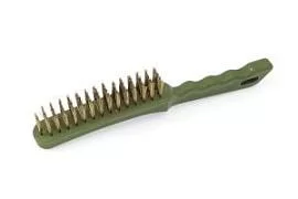 Товар «Щётка с пластиковой рукояткой Дело Техники 4-х рядная, латунная щетина » Фото товара «Щётка с пластиковой рукояткой Дело Техники 4-х рядная, латунная щетина »