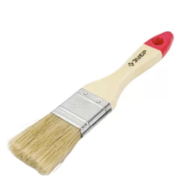 Фото товара «Кисть малярная Зубр Универсал 38 мм плоская с деревянной ручкой»