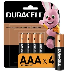 Вы смотрели Батарейки Duracell Basic AAA LR03 CN алкалиновые (4 шт)