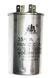 Фото товара «Конденсатор пуско-рабочий AEZ CBB65 35 мкФ в металлическом корпусе 010151(K1)»