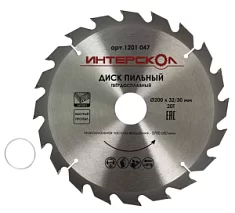 Вы смотрели Диск пильный Интерскол 200x32/30 мм 20T по дереву