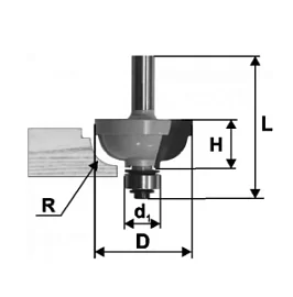 Фото товара «Фреза кромочная калевочная Интерскол 25,4х12,7х4,8 мм»