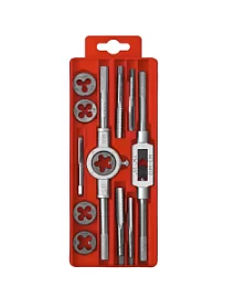 Фото товара «Набор метчиков и плашек Зубр (12 шт) в пластиковом боксе (28121-H12)»