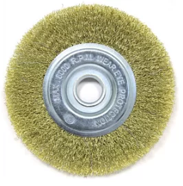 Фото товара «Корщетка для УШМ Elitech 150 мм, плоская, латунная»