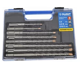 Фото товара «Набор буров SDS+ Зубр Профессионал (8 шт)»