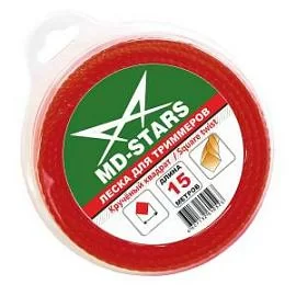 Товар «Леска для триммера MD-Stars Square Twist 1,6 мм/15 м витая» Фото товара «Леска для триммера MD-Stars Square Twist 1,6 мм/15 м витая»