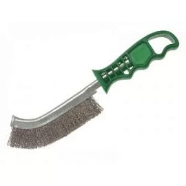 Фото товара «Щётка с пластиковой рукояткой ПрофОснастка Эксперт №655 нержавеющая сталь»