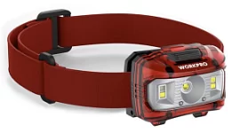 Фото товара «Фонарь налобный WORKPRO 80-300 LM красный (WP353000WE)»