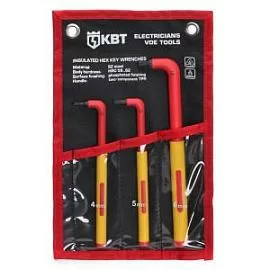 Фото товара «Набор ключей шестигранных КВТ Профи НИИ-17 диэлектрических (3 шт)»