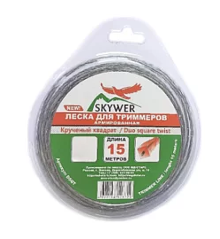 Товар «Леска для триммера MD-Stars Square Twist Duo 2,0 мм/15 м витая» Фото товара «Леска для триммера MD-Stars Square Twist Duo 2,0 мм/15 м витая»