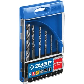 Товар «Набор сверл по металлу Зубр Профессионал HSS HEX 2,0-8,0 мм (6 шт)» Фото товара «Набор сверл по металлу Зубр Профессионал HSS HEX 2,0-8,0 мм (6 шт)»