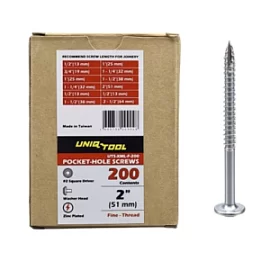 Фото товара «Саморезы оцинкованные Uniqtool Maxi-Loc 2", 50 мм (200 шт)»