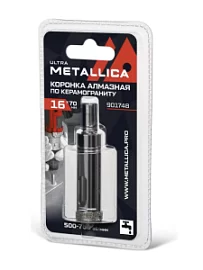 Товар «Коронка алмазная Metallica Ultra 16х70 мм #46 со сверлом по керамограниту, плитке» Фото товара «Коронка алмазная Metallica Ultra 16х70 мм #46 со сверлом по керамограниту, плитке»