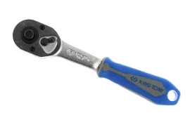 Фото товара «Трещотка King Tony 1/4" 134 мм, 24 зубца, флажковая с кнопокй»