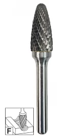 Фото товара «Бор-фреза твердосплавная ПрофОснастка №320 тип F 3х10х38 мм, хвостовик 3 мм»