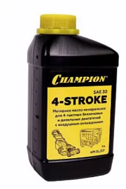 Товар «Масло для 4-х тактного двигателя Champion SAE30 API SL/CF 1 л минеральное » Фото товара «Масло для 4-х тактного двигателя Champion SAE30 API SL/CF 1 л минеральное »