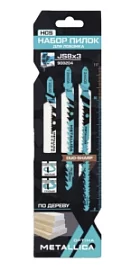 Фото товара «Набор пилок для лобзика Metallica Optima №8 T101AO/T244DA/T344CB по дереву (3 шт)»