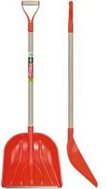 Фото товара «Лопата для снега ЦентроИнструмент БЦМ красная с металлической ручкой (1726-Ч)»