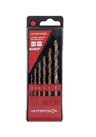 Товар «Набор сверл по металлу Интерскол HSS-Co 2,0-8,0 мм (6 шт)» Фото товара «Набор сверл по металлу Интерскол HSS-Co 2,0-8,0 мм (6 шт)»