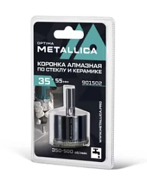Фото товара «Коронка алмазная Metallica Optima 35x55 мм #80 по стеклу/плитке»