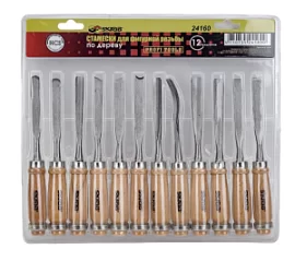 Фото товара «Набор резцов по дереву Skrab (12 шт)»