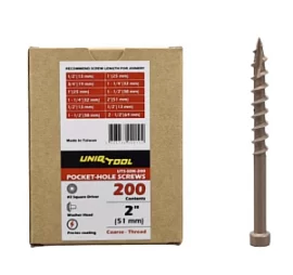 Товар «Саморезы коричневые Uniqtool Pro-cote 2", 50 мм (200 шт)» Фото товара «Саморезы коричневые Uniqtool Pro-cote 2", 50 мм (200 шт)»