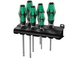 Фото товара «Набор отверток Wera Kraftform со стержнями SlipStop (6 шт) (10565)»