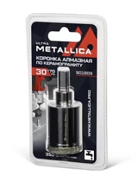 Товар «Коронка алмазная Metallica Ultra 30х70 мм #46 со сверлом по керамограниту, плитке» Фото товара «Коронка алмазная Metallica Ultra 30х70 мм #46 со сверлом по керамограниту, плитке»