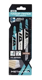 Фото товара «Набор пилок для лобзика Metallica Optima №9 T144D/T101B/T101BR по дереву (3 шт)»