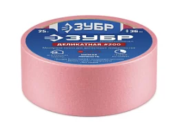 Товар «Лента малярная Зубр 36 мм х 25 м №200 для деликатных и недавно окрашенных поверхностей (12142-36)» Фото товара «Лента малярная Зубр 36 мм х 25 м №200 для деликатных и недавно окрашенных поверхностей (12142-36)»