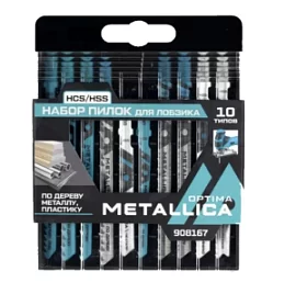 Фото товара «Набор пилок для лобзика Metallica Optima №4 по дереву/металлу (10 шт)»