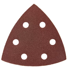 Товар «Лист шлифовальный Elitech 93х93 мм Р120, треугольный (5 шт)» Фото товара «Лист шлифовальный Elitech 93х93 мм Р120, треугольный (5 шт)»
