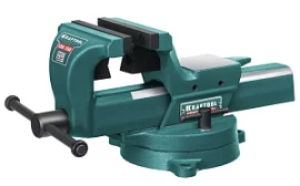 Фото товара «Тиски слесарные Kraftool Forge 130/150 стальные кованые с регулировкой компенсации люфта»