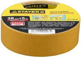 Товар «Лента клеящая Stayer Master 38мм х 5м двусторонняя» Фото товара «Лента клеящая Stayer Master 38мм х 5м двусторонняя»