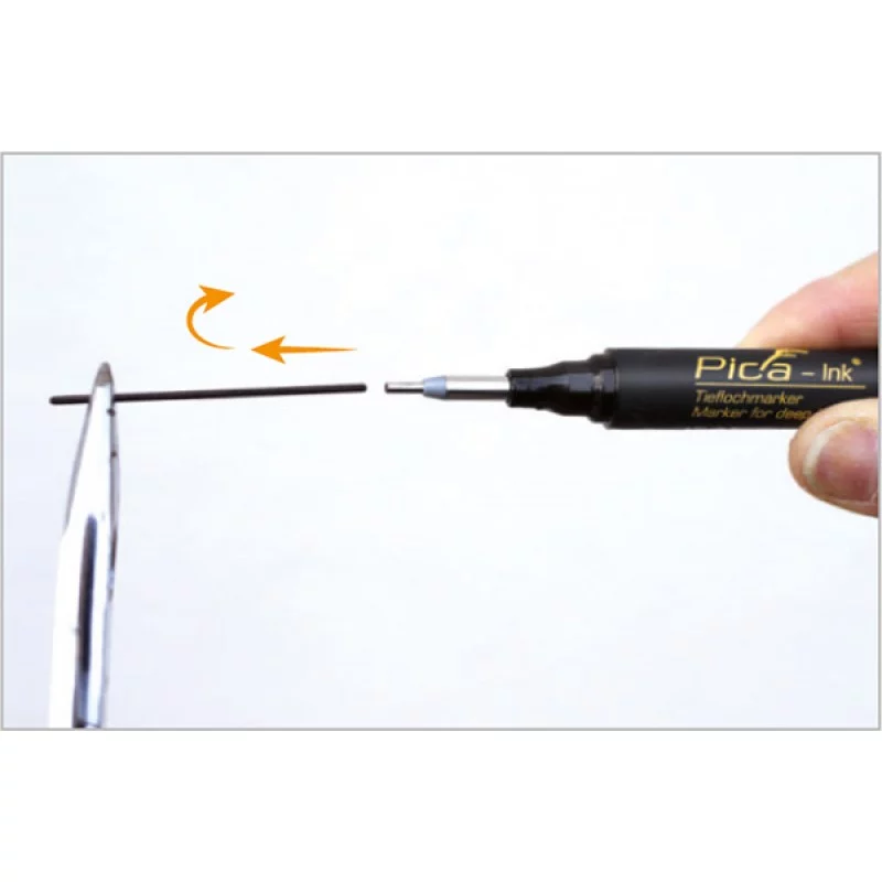 Маркер строительный для глубоких отверстий Pica Ink 1,5 мм, черный (150/46) №2