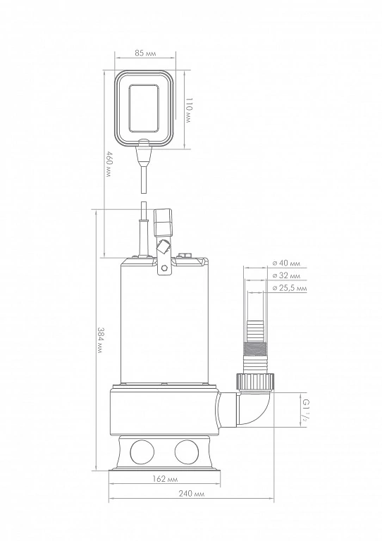 Насос фекальный Джилекс 260/10Н №3