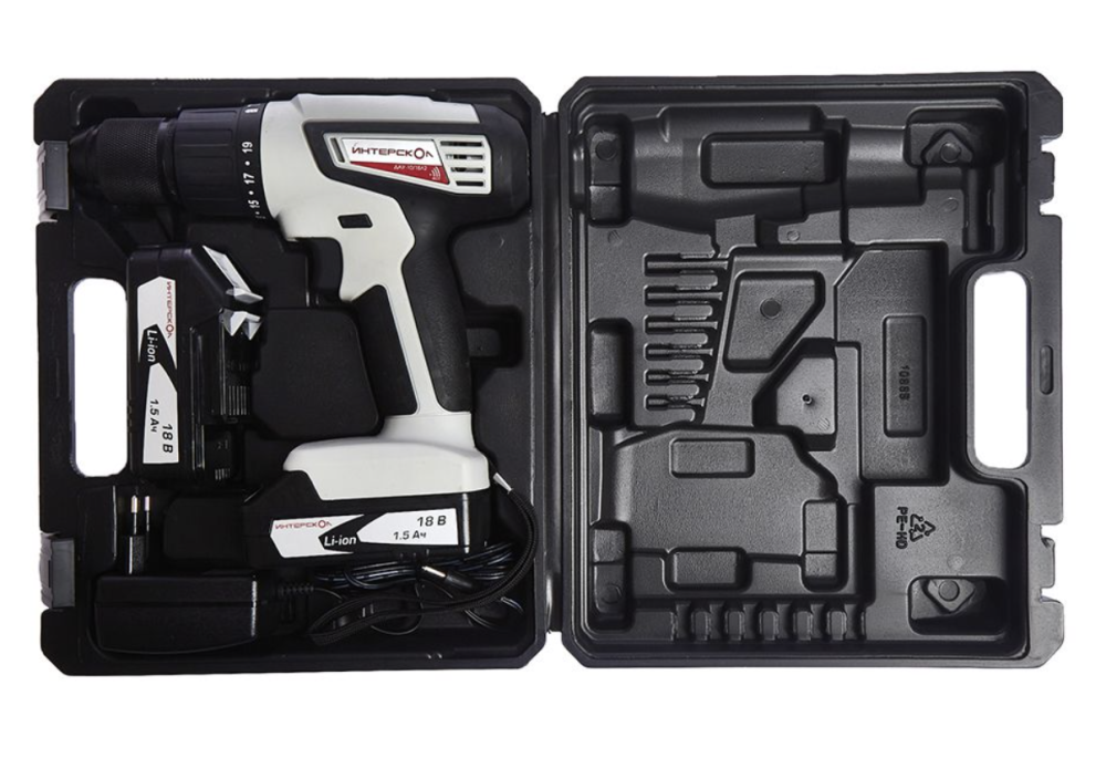 Аккумуляторная ударная дрель-шуруповерт Интерскол ДАУ-10/18Л2 Li-ion (2х1,5 Ач) №2