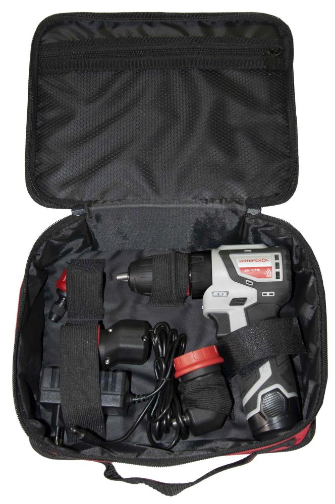 Аккумуляторная дрель-шуруповерт Интерскол КомбиМАКС ДА-10/12В (2х2 Ач) в сумке, 4 насадки – №6