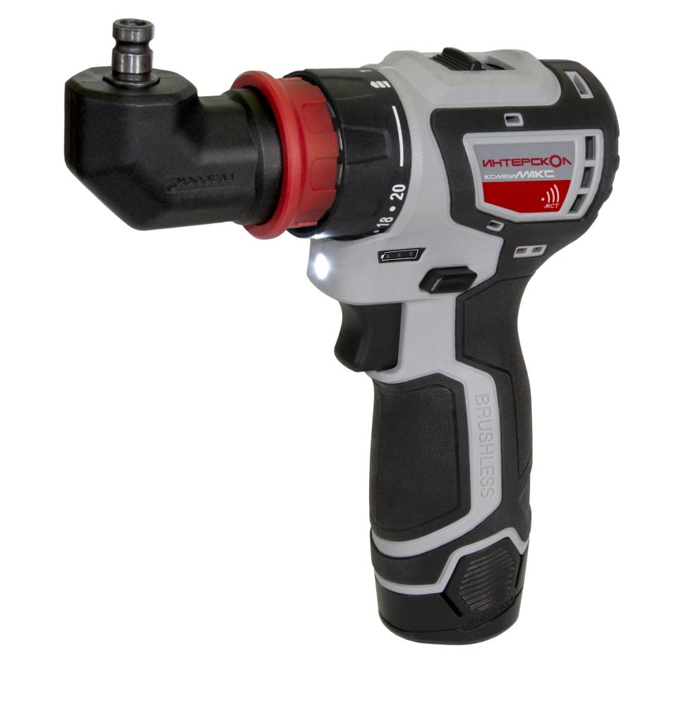 Аккумуляторная дрель-шуруповерт Интерскол КомбиМАКС ДА-10/12В (2х2,0 Ач) в кейсе, 4 насадки – №3